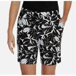 Mario Serrani Comfort Stretch Tummy Control Black and White Short Size 16